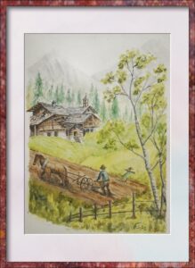 Labourage en montagne autrefois